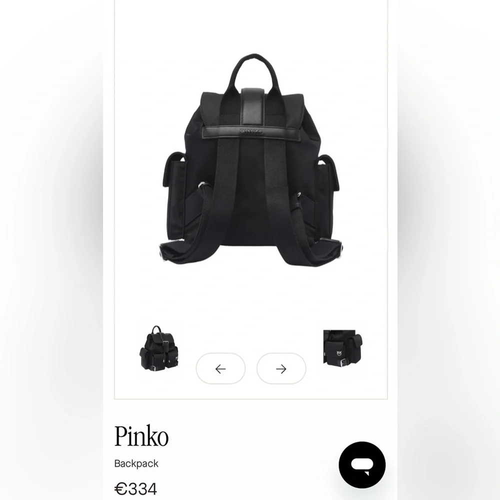 Pinko Black Backpack with Logo